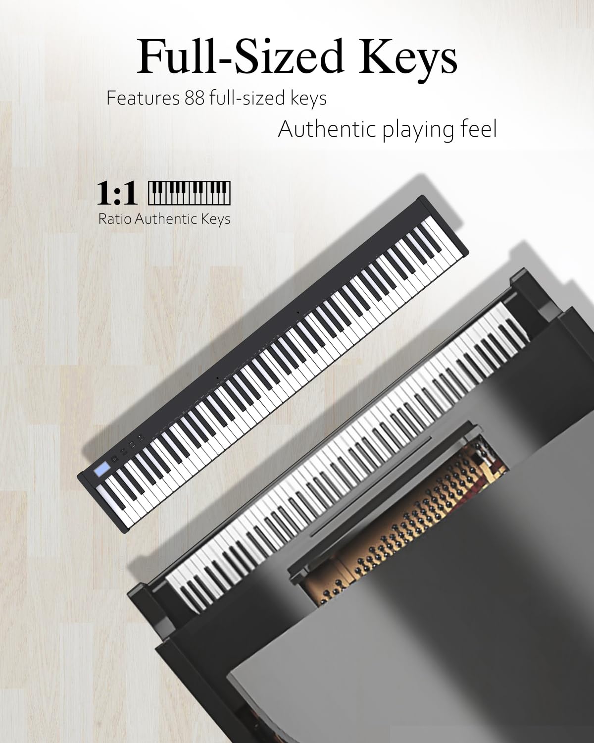 Amazon.com: Longeye Piano Keyboard 88 Keys Compact Digital Piano